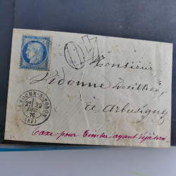 Lot de 100 lettres, plis de France 1813-1938 en un album. Lot de 100 lettres, plis de France 1813-1938 en un album.