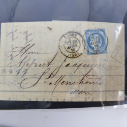 Lot de 100 lettres, plis de France 1813-1938 en un album. Lot de 100 lettres, plis de France 1813-1938 en un album.