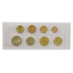 Pochette transparente pour une série de pièces Euro - paquet de 100. Pochette transparente pour une série de pièces Euro - paquet de 100.