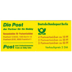 Carnet de 8 timbres d'Allemagne Berlin N°C496b neuf**. Carnet de 8 timbres d'Allemagne Berlin N°C496b neuf**.