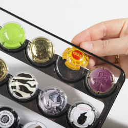Recharges noires Compart pour 42 muselets de champagne, capsules de bière.