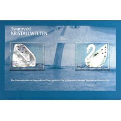 La Cristallerie de Swarovski bloc feuillet de timbres d'Autriche N°30 neuf**. La Cristallerie de Swarovski bloc feuillet de timbres d'Autriche N°30 neuf**.