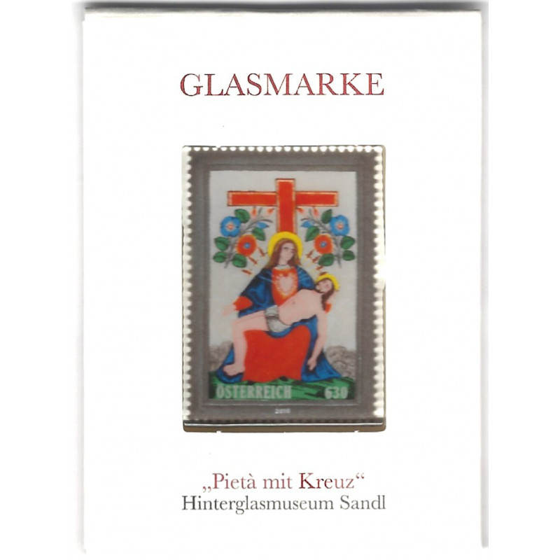 La Vierge de Pitié timbre en plexi d'Autriche N°3101 neuf.