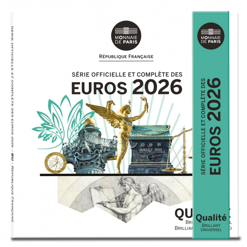 Coffret série monnaies euro France 2026 BU - Monnaie de Paris.