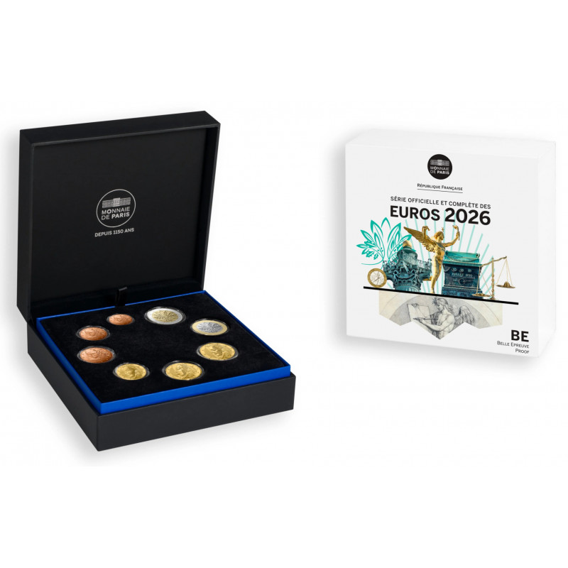 Coffret série monnaies euro France 2026 BE - Monnaie de Paris.