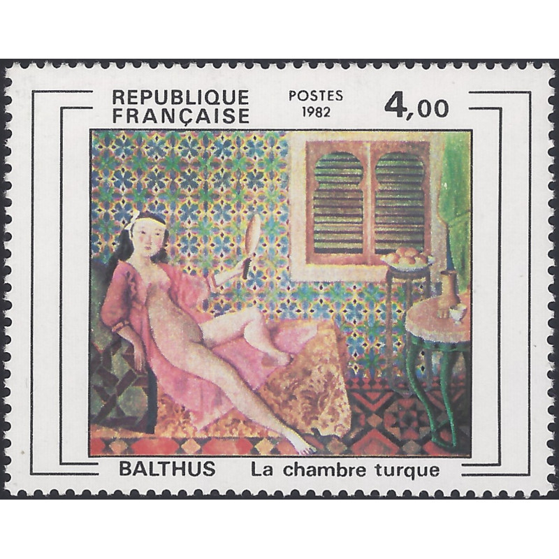 La chambre turque timbre de France N°2245b variété neuf**.