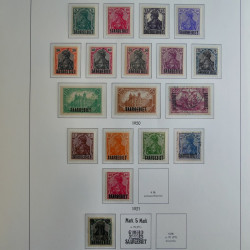 Collection de timbres de Sarre 1920-1959 sur feuilles d'album. Collection de timbres de Sarre 1920-1959 sur feuilles d'album.