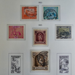 Collection de timbres de Sarre 1920-1959 sur feuilles d'album. Collection de timbres de Sarre 1920-1959 sur feuilles d'album.