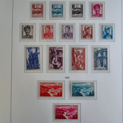 Collection de timbres de Sarre 1920-1959 sur feuilles d'album. Collection de timbres de Sarre 1920-1959 sur feuilles d'album.