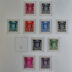 Collection de timbres de Sarre 1920-1959 sur feuilles d'album. Collection de timbres de Sarre 1920-1959 sur feuilles d'album.