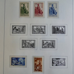 Collection de timbres de Sarre 1920-1959 sur feuilles d'album. Collection de timbres de Sarre 1920-1959 sur feuilles d'album.