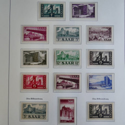 Collection de timbres de Sarre 1920-1959 sur feuilles d'album. Collection de timbres de Sarre 1920-1959 sur feuilles d'album.