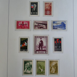 Collection de timbres de Sarre 1920-1959 sur feuilles d'album. Collection de timbres de Sarre 1920-1959 sur feuilles d'album.