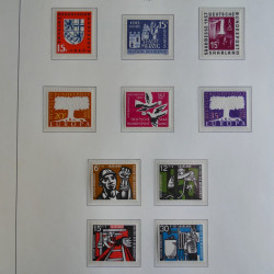 Collection de timbres de Sarre 1920-1959 sur feuilles d'album. Collection de timbres de Sarre 1920-1959 sur feuilles d'album.