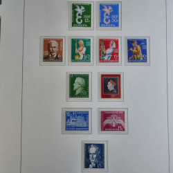 Collection de timbres de Sarre 1920-1959 sur feuilles d'album. Collection de timbres de Sarre 1920-1959 sur feuilles d'album.