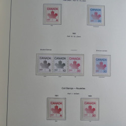 Collection timbres de Canada 1879-1992 neufs et oblitérés en album lux. Collection timbres de Canada 1879-1992 neufs et oblitérés en album lux.
