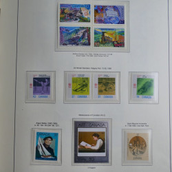 Collection timbres de Canada 1879-1992 neufs et oblitérés en album lux. Collection timbres de Canada 1879-1992 neufs et oblitérés en album lux.
