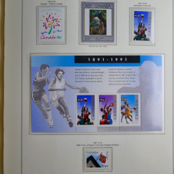 Collection timbres de Canada 1879-1992 neufs et oblitérés en album lux. Collection timbres de Canada 1879-1992 neufs et oblitérés en album lux.