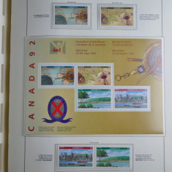 Collection timbres de Canada 1879-1992 neufs et oblitérés en album lux. Collection timbres de Canada 1879-1992 neufs et oblitérés en album lux.
