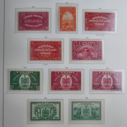 Collection timbres de Canada 1879-1992 neufs et oblitérés en album lux. Collection timbres de Canada 1879-1992 neufs et oblitérés en album lux.