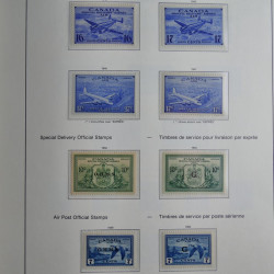 Collection timbres de Canada 1879-1992 neufs et oblitérés en album lux. Collection timbres de Canada 1879-1992 neufs et oblitérés en album lux.
