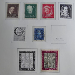 Collection timbres d'Allemagne Fédérale 1949-1989 neufs et oblitérés en album lux. Collection timbres d'Allemagne Fédérale 1949-1989 neufs et oblitérés en album lux.