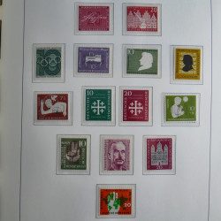 Collection timbres d'Allemagne Fédérale 1949-1989 neufs et oblitérés en album lux. Collection timbres d'Allemagne Fédérale 1949-1989 neufs et oblitérés en album lux.
