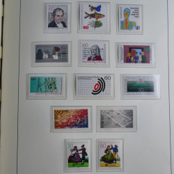 Collection timbres d'Allemagne Fédérale 1949-1989 neufs et oblitérés en album lux. Collection timbres d'Allemagne Fédérale 1949-1989 neufs et oblitérés en album lux.