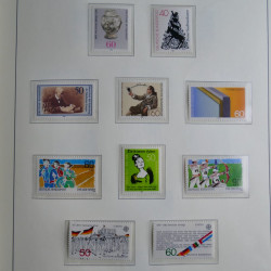 Collection timbres d'Allemagne Fédérale 1949-1989 neufs et oblitérés en album lux. Collection timbres d'Allemagne Fédérale 1949-1989 neufs et oblitérés en album lux.