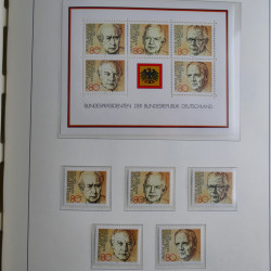 Collection timbres d'Allemagne Fédérale 1949-1989 neufs et oblitérés en album lux. Collection timbres d'Allemagne Fédérale 1949-1989 neufs et oblitérés en album lux.