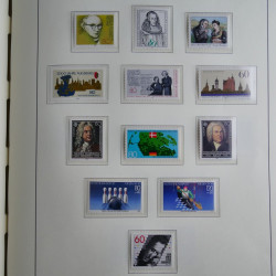 Collection timbres d'Allemagne Fédérale 1949-1989 neufs et oblitérés en album lux. Collection timbres d'Allemagne Fédérale 1949-1989 neufs et oblitérés en album lux.