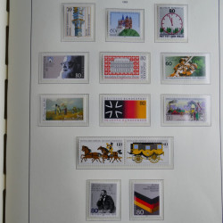 Collection timbres d'Allemagne Fédérale 1949-1989 neufs et oblitérés en album lux. Collection timbres d'Allemagne Fédérale 1949-1989 neufs et oblitérés en album lux.