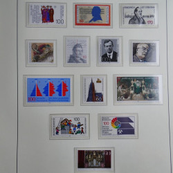 Collection timbres d'Allemagne Fédérale 1949-1989 neufs et oblitérés en album lux. Collection timbres d'Allemagne Fédérale 1949-1989 neufs et oblitérés en album lux.