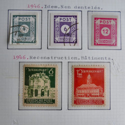 Collection timbres d'Allemagne de l'Est 1945-1959 neufs et oblitérés en album lux. Collection timbres d'Allemagne de l'Est 1945-1959 neufs et oblitérés en album lux.