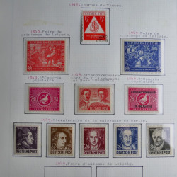Collection timbres d'Allemagne de l'Est 1945-1959 neufs et oblitérés en album lux. Collection timbres d'Allemagne de l'Est 1945-1959 neufs et oblitérés en album lux.