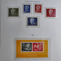 Collection timbres d'Allemagne de l'Est 1945-1959 neufs et oblitérés en album lux. Collection timbres d'Allemagne de l'Est 1945-1959 neufs et oblitérés en album lux.