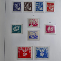 Collection timbres d'Allemagne de l'Est 1945-1959 neufs et oblitérés en album lux. Collection timbres d'Allemagne de l'Est 1945-1959 neufs et oblitérés en album lux.