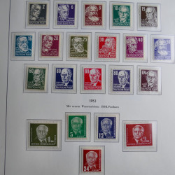 Collection timbres d'Allemagne de l'Est 1945-1959 neufs et oblitérés en album lux. Collection timbres d'Allemagne de l'Est 1945-1959 neufs et oblitérés en album lux.