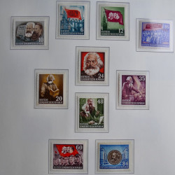 Collection timbres d'Allemagne de l'Est 1945-1959 neufs et oblitérés en album lux. Collection timbres d'Allemagne de l'Est 1945-1959 neufs et oblitérés en album lux.