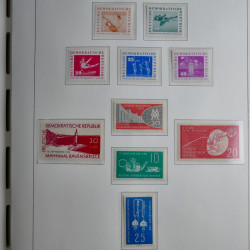 Collection timbres d'Allemagne de l'Est 1945-1959 neufs et oblitérés en album lux. Collection timbres d'Allemagne de l'Est 1945-1959 neufs et oblitérés en album lux.