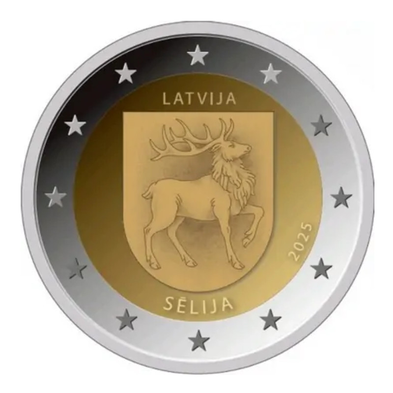2 euros commémorative Lettonie 2025 - Selija. 2 euros commémorative Lettonie 2025 - Selija.