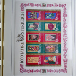 Collection timbres d'Autriche 1960-2000 neufs et oblitérés en album lux. Collection timbres d'Autriche 1960-2000 neufs et oblitérés en album lux.