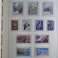 Collection timbres de Monaco 1981-2000 neufs en album lux. Collection timbres de Monaco 1981-2000 neufs en album lux.