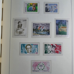 Collection timbres de Monaco 1981-2000 neufs en album lux. Collection timbres de Monaco 1981-2000 neufs en album lux.