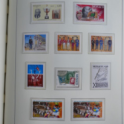 Collection timbres de Monaco 1981-2000 neufs en album lux. Collection timbres de Monaco 1981-2000 neufs en album lux.
