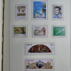 Collection timbres de Monaco 1981-2000 neufs en album lux. Collection timbres de Monaco 1981-2000 neufs en album lux.