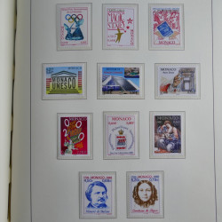 Collection timbres de Monaco 1981-2000 neufs en album lux. Collection timbres de Monaco 1981-2000 neufs en album lux.
