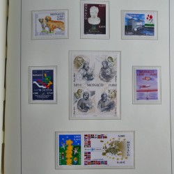 Collection timbres de Monaco 1981-2000 neufs en album lux. Collection timbres de Monaco 1981-2000 neufs en album lux.