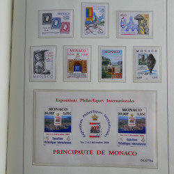 Collection timbres de Monaco 1981-2000 neufs en album lux. Collection timbres de Monaco 1981-2000 neufs en album lux.