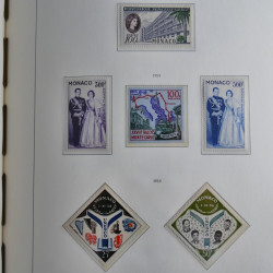 Collection timbres de Monaco 1885-1980 neufs et oblitérés en album lux. Collection timbres de Monaco 1885-1980 neufs et oblitérés en album lux.